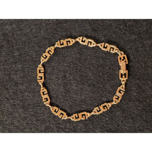Vintage GIVENCHY G-Logo Link Bracelet - Gold Tone Archival 1980s